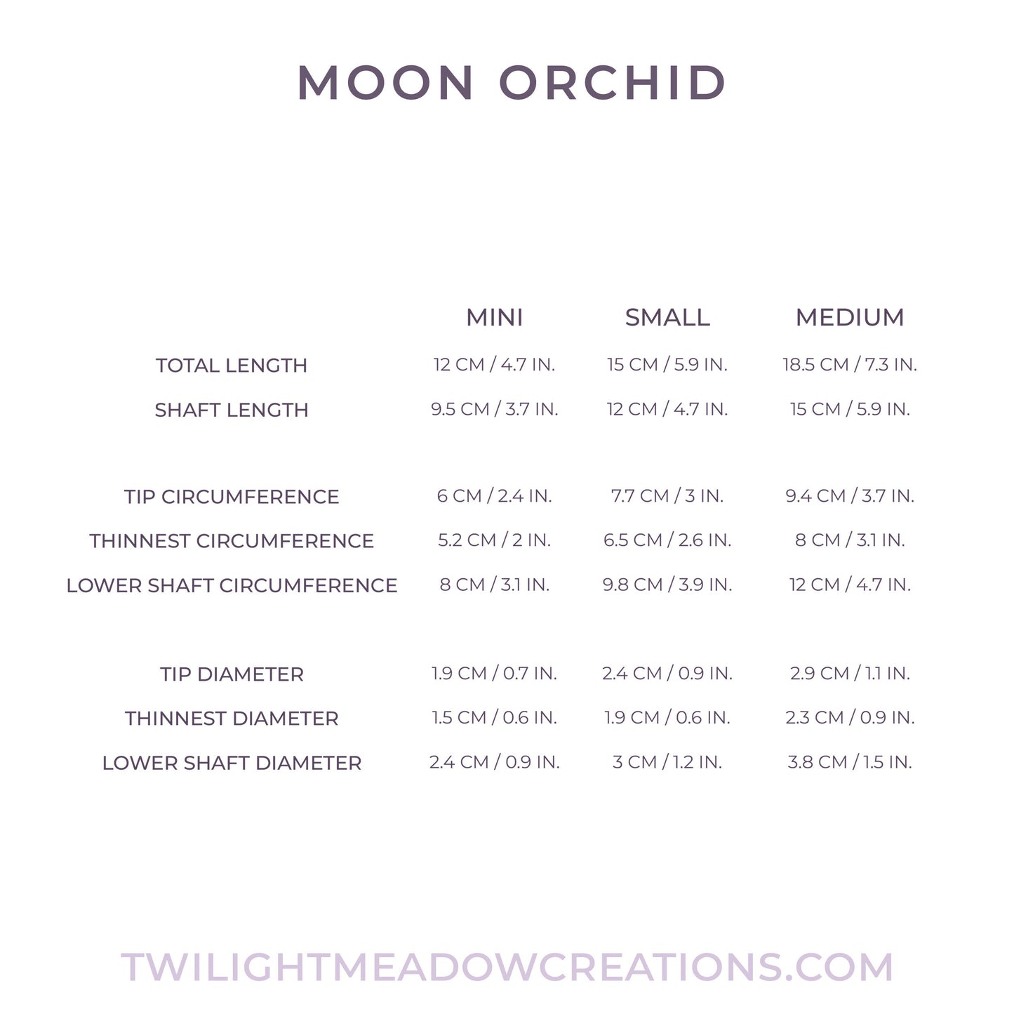 Crystalline Medium Moon Orchid (Firmness: Medium*)