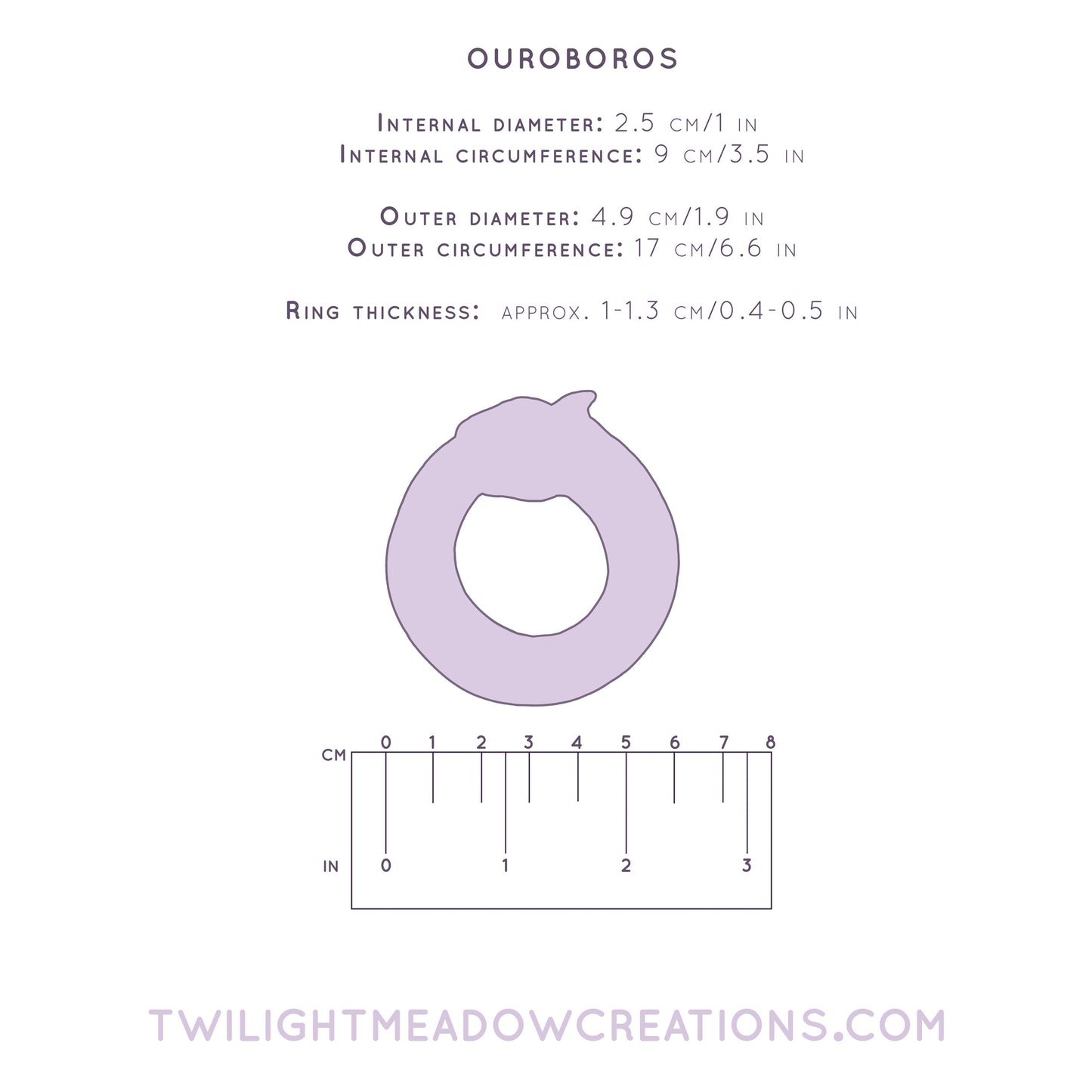 Ouroboros C-Ring - Twilight Meadow Creations